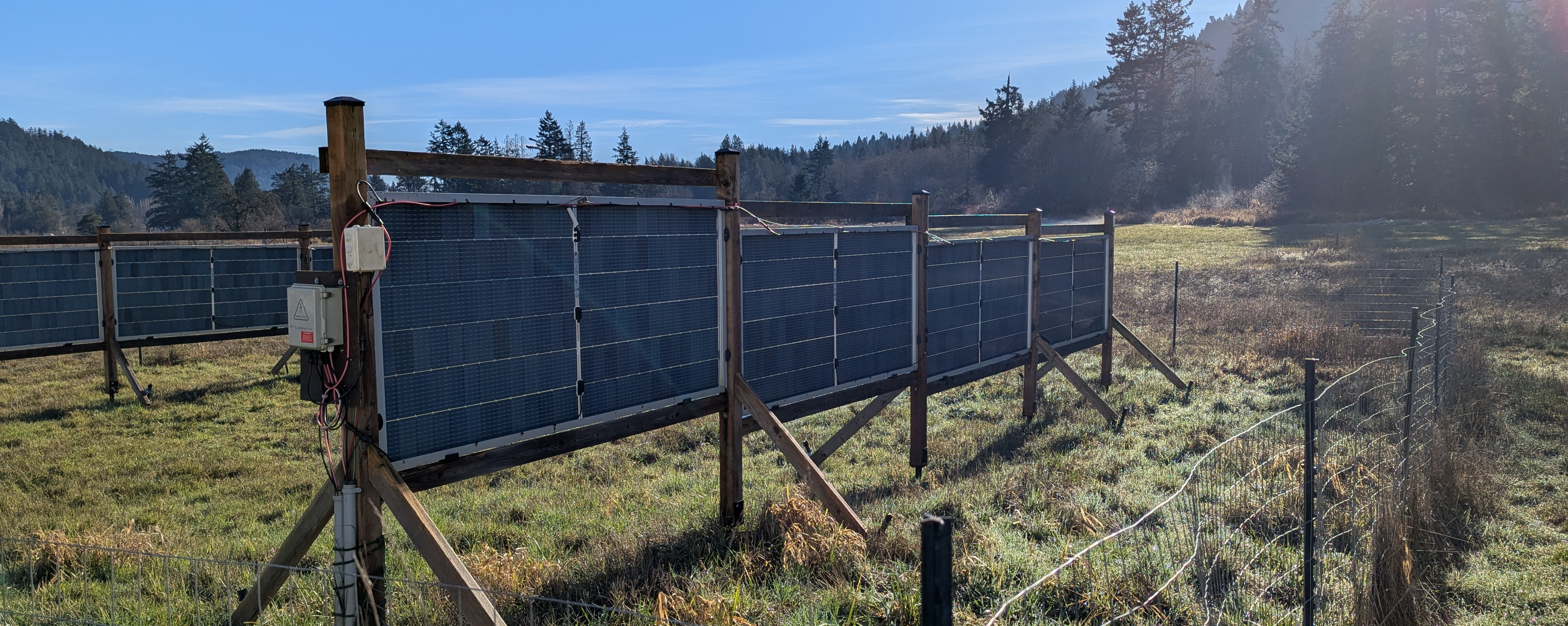 Prototype array providing power for industrial composter and pressurized water